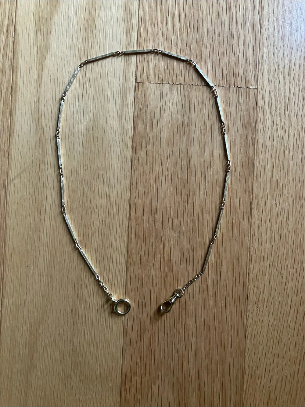 Elegant 14k Gold Bar Link Watch Chain Necklace - Women